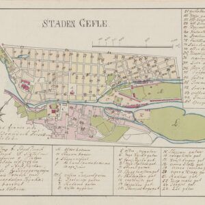 Historisk karta över Gävle 1700-tal