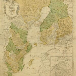 Historisk karta över Sverige och Finland 1747