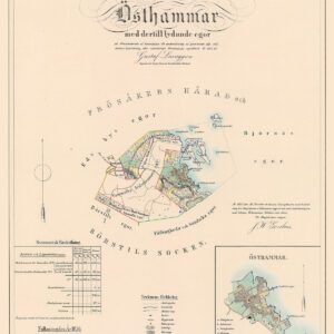 Historisk karta över Östhammar 1857