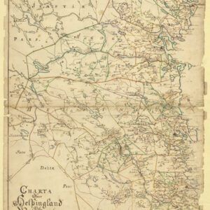 Historisk karta över Hälsingland och Medelpad 1714