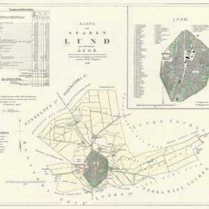 Historisk karta över Lund 1853